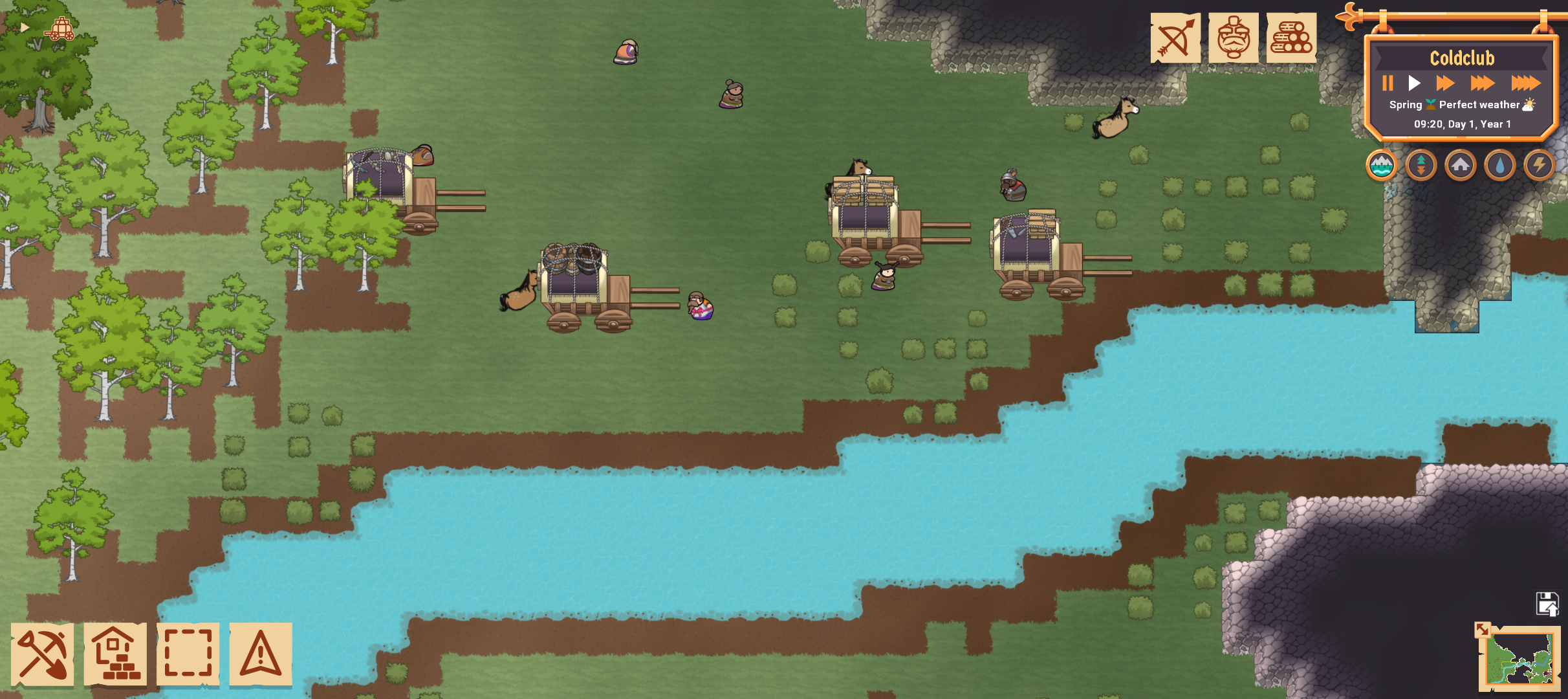 Mountaincore Android quick-save button above the minimap